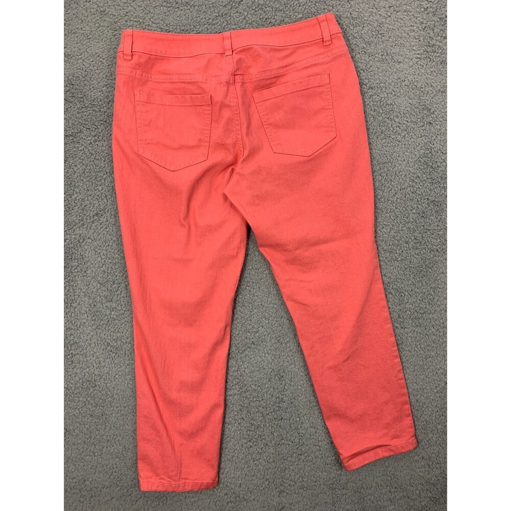 CHRISTOPHER & BANKS Signature Slimming Petite 8P Pink Denim Jeans Straight Leg - Picture 3 of 11